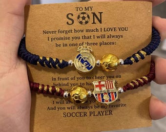 Barcelona Bracelet Real Madrid Bracelet El Barc Handmade Woven