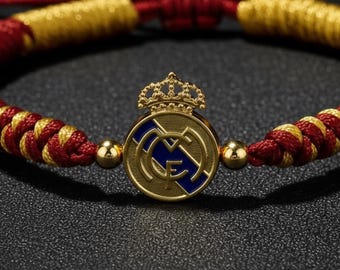 Real Madrid Bracelet, El Barca: Handmade Woven Soccer Fan Jewelry