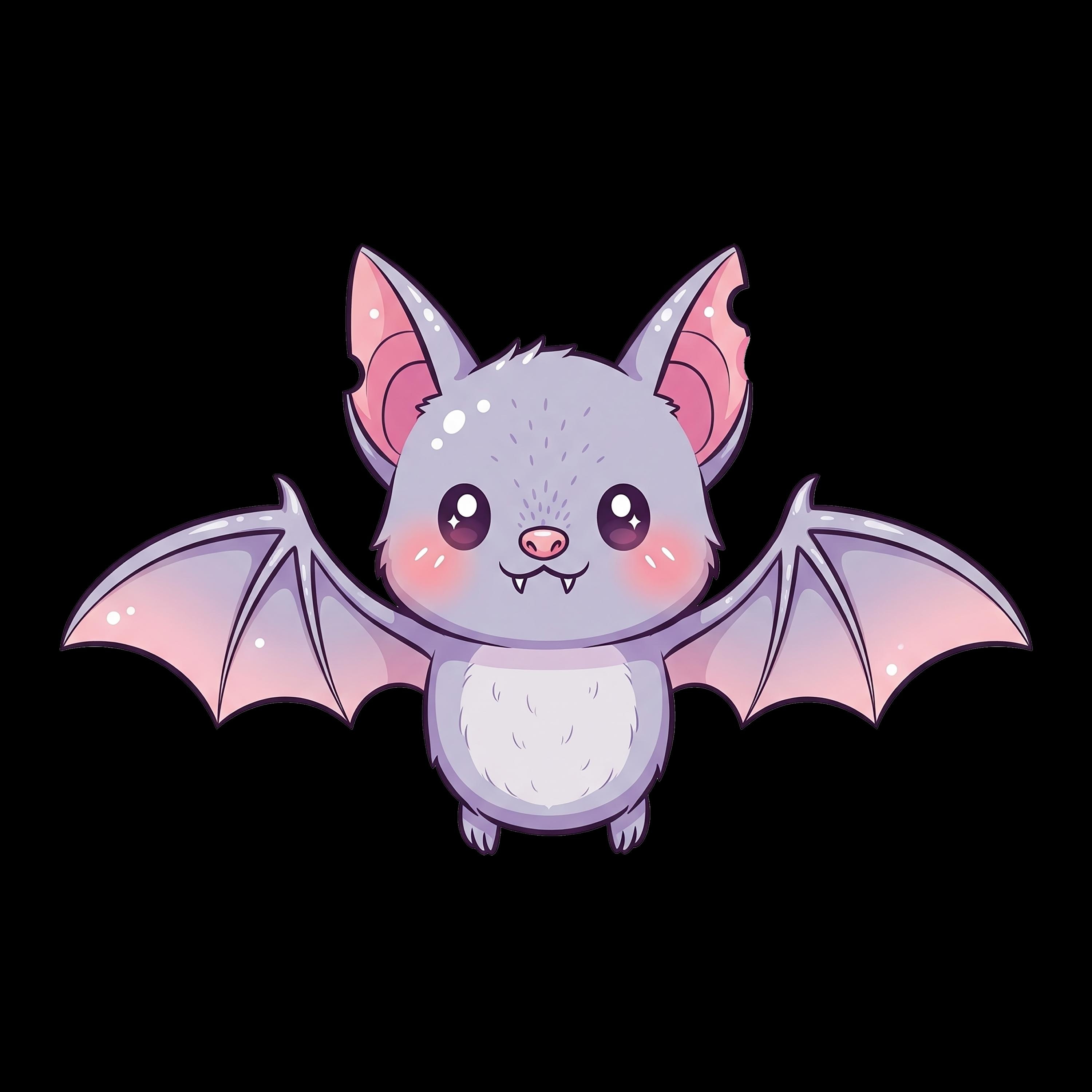 かわいいコウモリのクリップアート | ハロウィンデジタルステッカー
