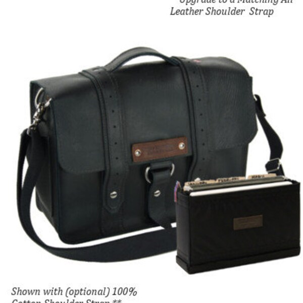 14" Black Rockport Voyager Leather Briefcase - Made in America