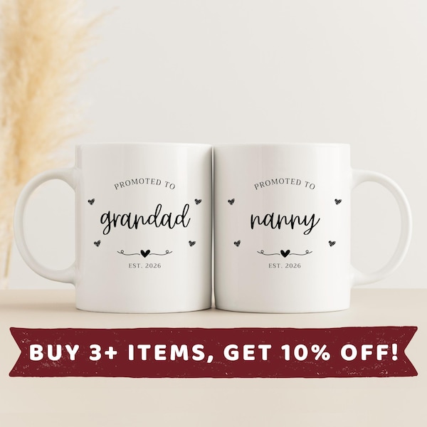 Grandparent Pregnancy Announcement Mugs Promoted To Grandparents Gifts Pregnancy Announcement Gifts For Grandparents Pregnancy Announcement