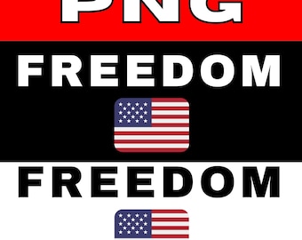 Bandeira Americana da Liberdade PNG, Design Patriótico para Camiseta (Download Digital)
