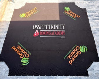 Custom Boxing Ring Canvas Cover | MMA Cage Mat, UFC Style Ring Banner