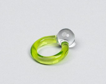 Lime Orb Ring