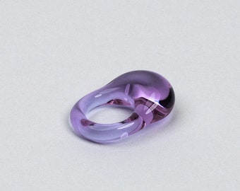 Purple Pebble Ring