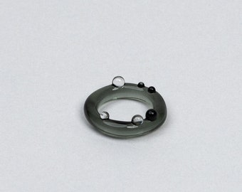 Grey Droplet Ring