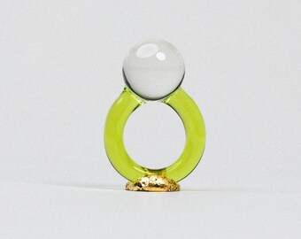 Lime Orb Ring