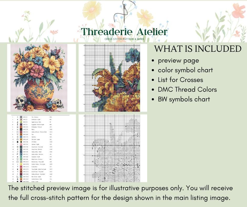 トナカイのクロスステッチパターン かわいいトナカイのクロスステッチ