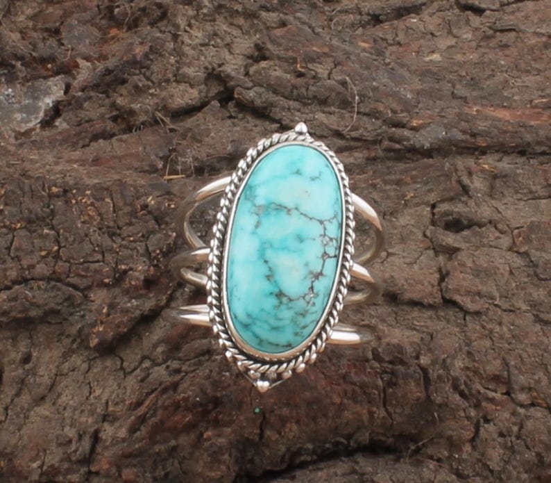 Tibetan Turquoise Ring: Boho 925 Sterling Silver Statement Ring - Etsy