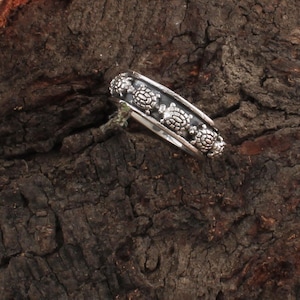 925 Sterling Silver Turtle Ring – Boho Animal Jewelry – Unique Handmade Gift for Nature Lovers Boho Turtle Ring Gift For Her