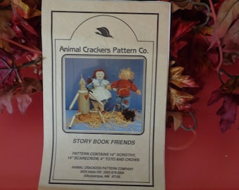 Storybook Friends doll patterns from Animal Crackers: Dorothy, toto and Scarecrow