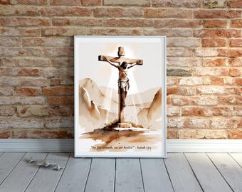 The Crucifixion Art Print: Christian Bible Wall Hanging (Digital Download)