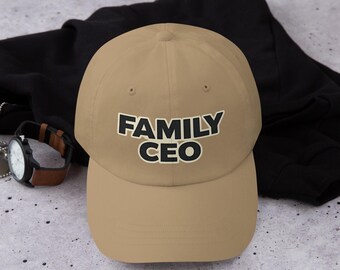 Family CEO Cap, Funny Parent Baseball Hat, Family Leader Gift, Mom or Dad Hat, Everyday Casual Cap, Mother's Day Gift, Father's Day Gift