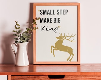 Lámina artística con cita motivacional, decoración para oficina, descarga digital inspiradora