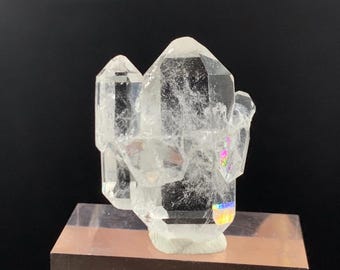 Rainbow Effect Faden Quartz Crystal Specimen 50.5 CT , Natural Faden Quartz Crystal Sample , Unique Decorative Stone , Lustrous Faden Quartz