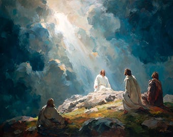 Jesus Christus Verklärung Gemälde, griechisch kyrillischen Stil (Digitaler Download)