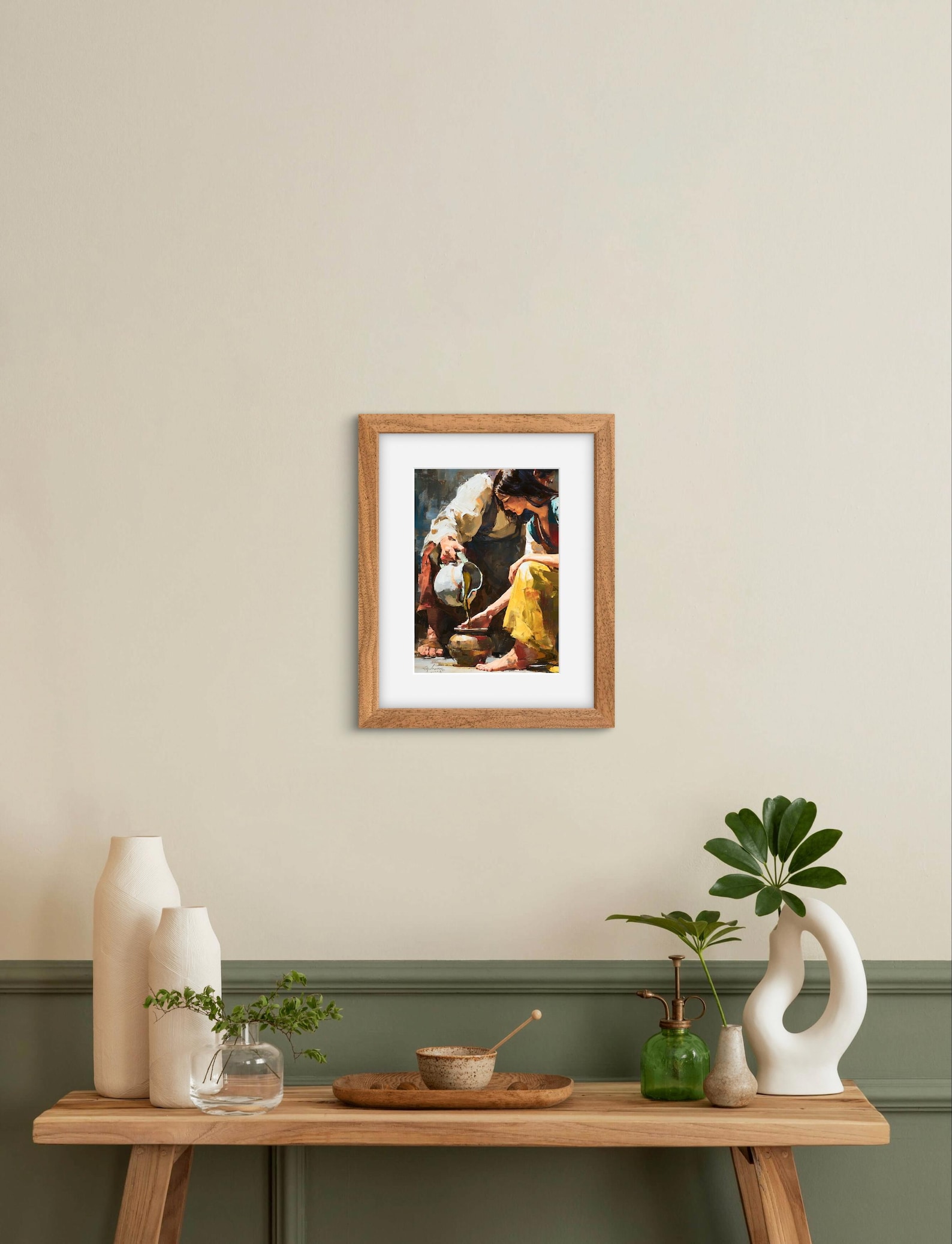 Jesus Washing Feet Art, Palette Knife Painting (digital Download) - Etsy