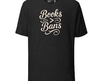 Books Not Bans T-Shirt: Free Speech Protest Tee