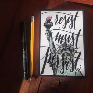 Cartão Postal Resista, Insista, Persista