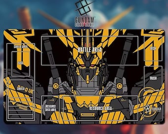 Playmat RX-0 Unicorn Gundam Gundam Card Game With Zone 35A - Gundam TCG / 24x14 inches (600x350x2mm)