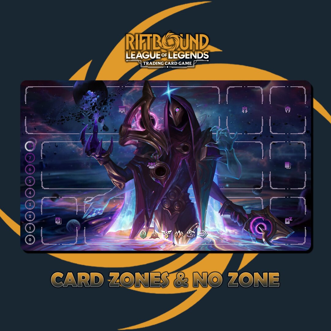 Jhin Dark Cosmic Playmat Riftbound LOL - Trading Card Game - 24x14 ...
