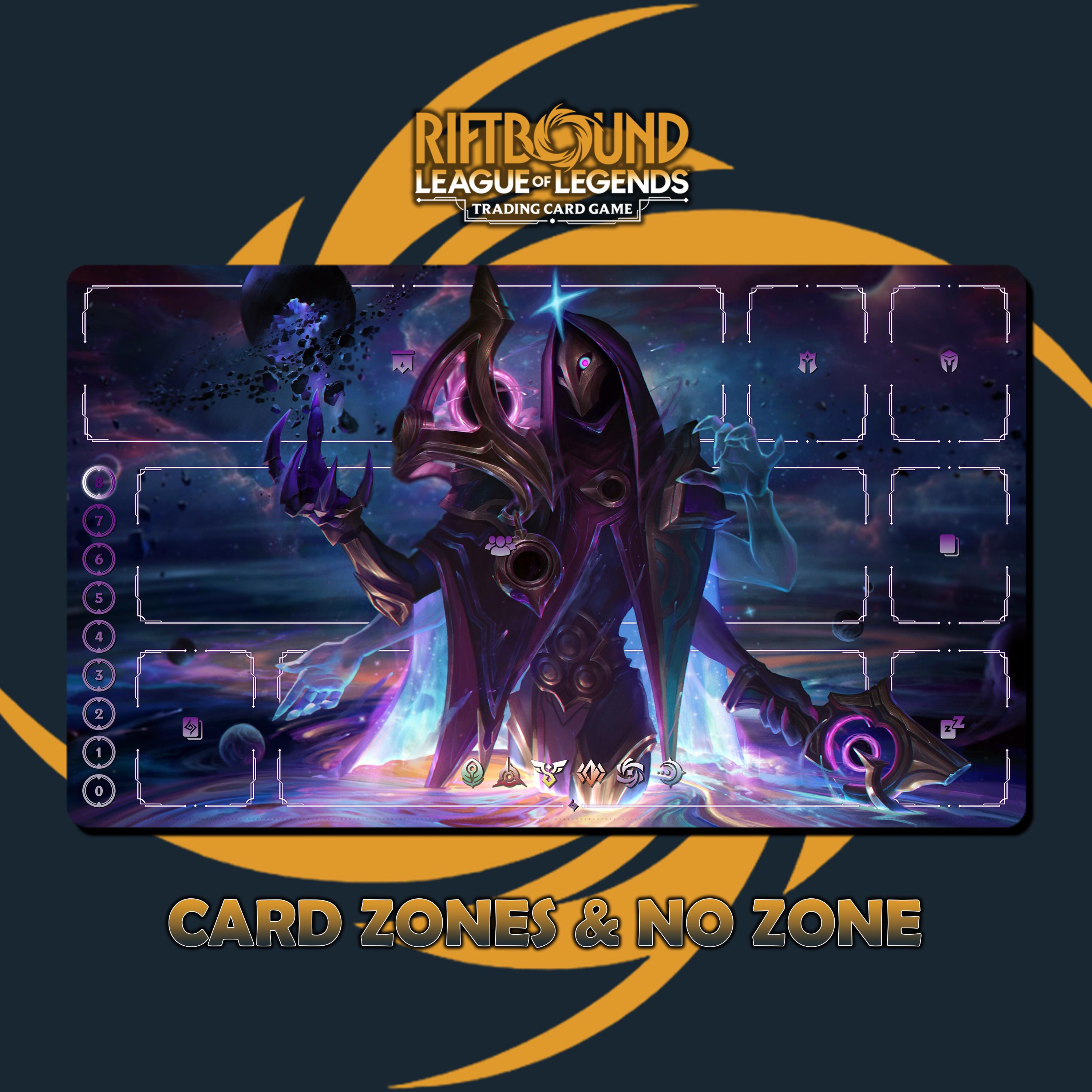 Jhin Dark Cosmic Playmat Riftbound LOL - Trading Card Game - 24x14