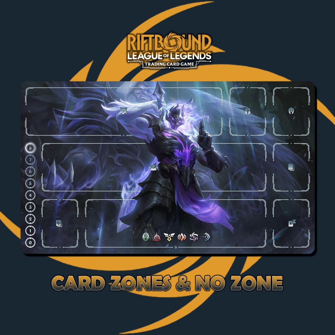 Shen Ashen Guardian Paymat Riftbound LOL - Trading Card Game - 24x14 ...