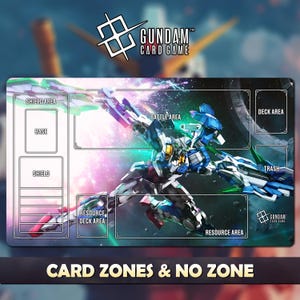 Playmat GN-0000 00 Gundam Card Game With Zone - Gundam TCG / 24x14 inches (600x350x2mm)