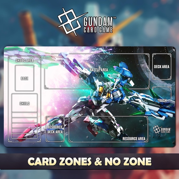 プレイマット GN-0000 ダブルオーガンダム カードゲーム ゾーン付き