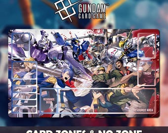 Tapete de juego Iron Blooded Orphans - Gundam TCG 24 x 14 pulgadas (600 x 350 x 2 mm). Incluye bolsa protectora.