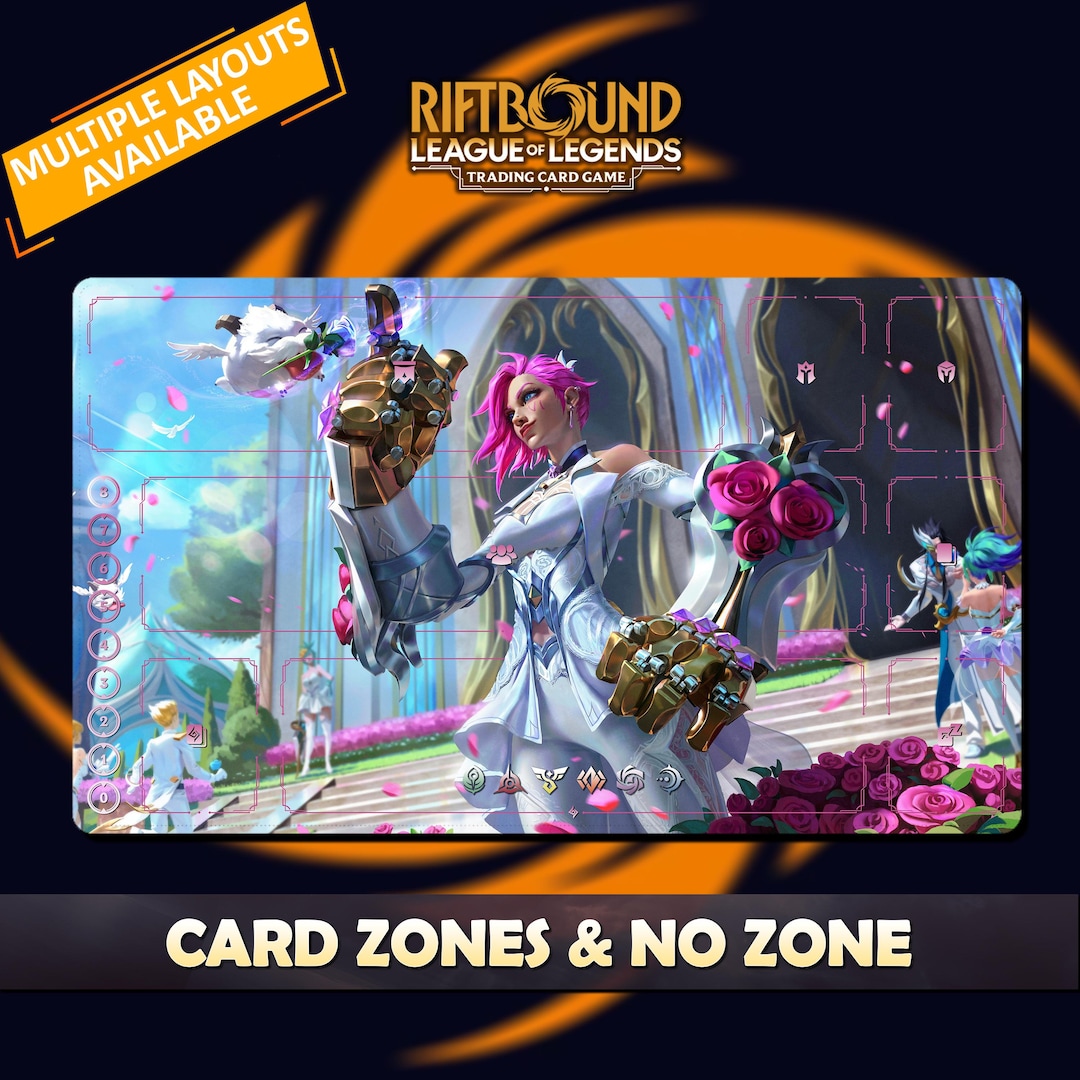 Crystal Rose Vi Playmat Riftbound LOL - Riftbound Trading Card Game ...