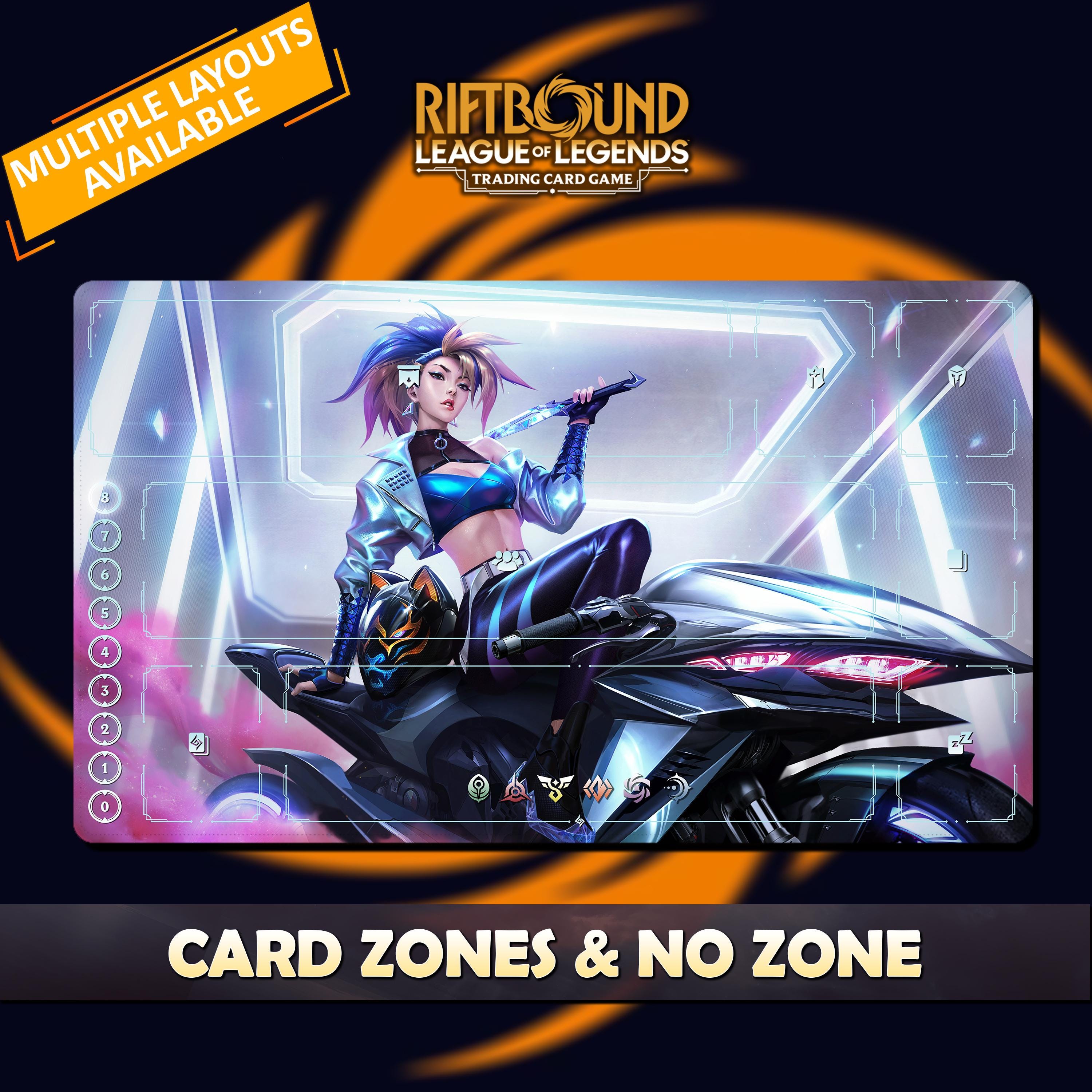 Akali KDA All Out Playmat Riftbound LOL - Riftbound Trading Card