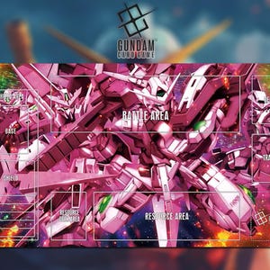 Playmat Gundam Card Game With Zone 18A - Gundam TCG / 24x14 inches (600x350x2mm)