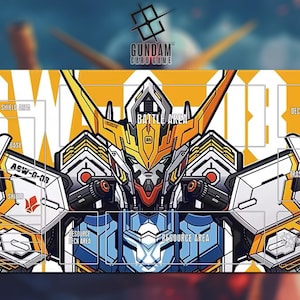 Playmat ASW-G-08 Barbatos Gundam Gundam Card Game With Zone 31A - Gundam TCG / 24x14 inches (600x350x2mm)
