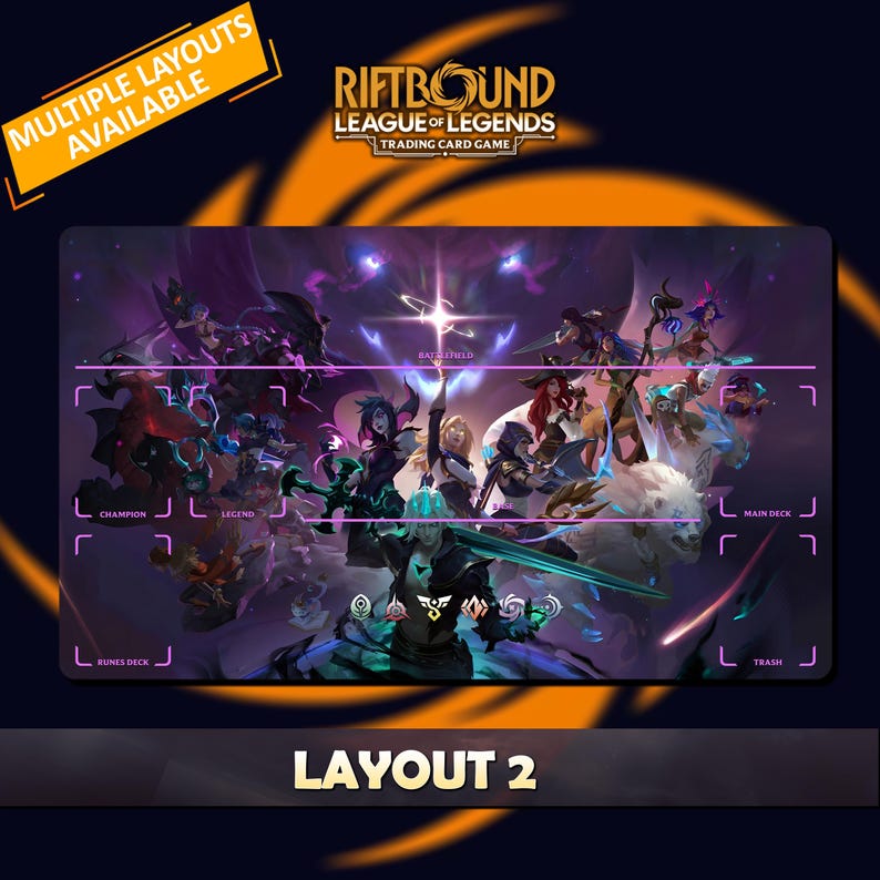 Legends of Runeterra Playmat Riftbound LOL - Riftbound Trading Card ...