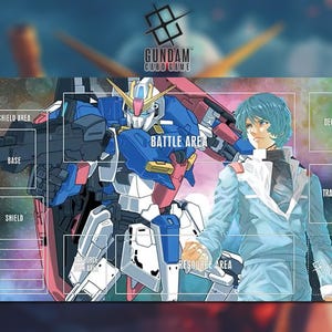 Playmat Kamille Bidan x MSZ-006 Gundam Card Game With Zone 11A - Gundam TCG / 24x14 inches (600x350x2mm)