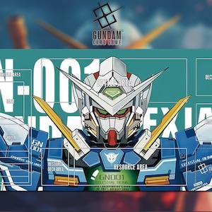 Playmat GN-001 Exia Gundam Gundam Card Game With Zone 33A - Gundam TCG / 24x14 inches (600x350x2mm)