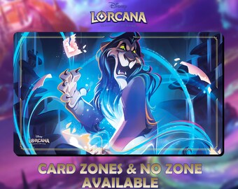 Playmat Scar Eerily Prepared TCG Lorcana  24x14 inches (600x350x2mm) Protective bag included