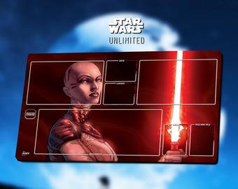 Playmat Asajj Ventress - Star Wars Unlimited TCG / 24x14 inches (600x350x2mm)