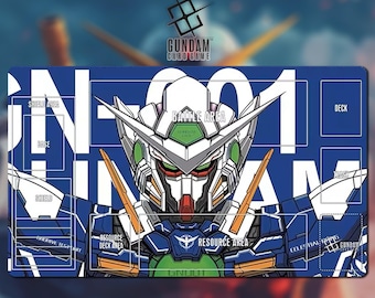 Tapete de juego GN-001 Exia Gundam Gundam Card Game con Zona 27A - Gundam TCG / 24x14 pulgadas (600x350x2 mm)