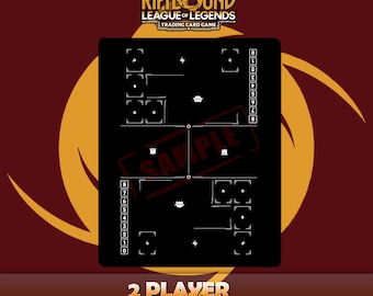 Black Playmat Tournaments Riftbound for 2 Players LoL - Trading Card Game - 39,37 x 31,50 (1000 x 800 x 2 mm) Stitched Edges