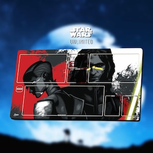 Playmat Asajj Ventress x Quilan Vos - Star Wars Unlimited TCG / 24x14 inches (600x350x2mm)