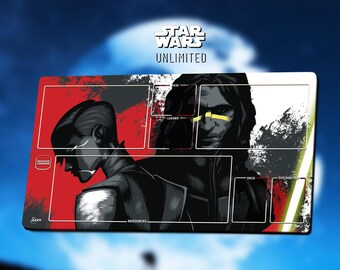 Tappetino da gioco Asajj Ventress x Quilan Vos - Star Wars Unlimited TCG / 24x14 pollici (600x350x2 mm)