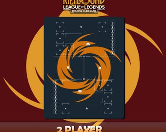Playmat Tournaments Riftbound for 2 Players V1 - Trading Card Game - 39,37" x 31,50" (1000x800mm) Stitched Edges