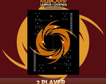 Playmat Tournaments Riftbound for 2 Players LoL - Trading Card Game - 39,37" x 31,50" (1000x800mm) Stitched Edges