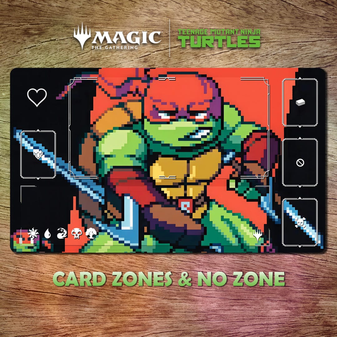 Pixel Raphael Attack Playmat MTG Raphael the Muscle Pixel Art 24 X 14 (600 X 350mm) Trading ...
