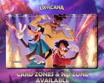 Playmat Max and Goofy  Powerline TCG Lorcana  24x14 inches (600x350x2mm) Protective bag included