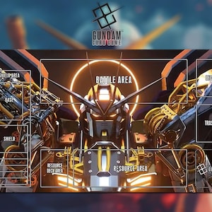 Playmat Strike Freedom Gundam Gundam Card Game With Zone 36A - Gundam TCG / 24x14 inches (600x350x2mm)