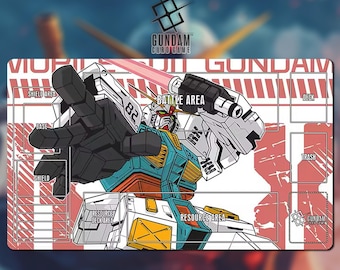 Playmat Mobile Suit Rx-78 Gundam Gundam-kaartspel met zone 44A - Gundam TCG / 24 x 14 inch (600 x 350 x 2 mm)