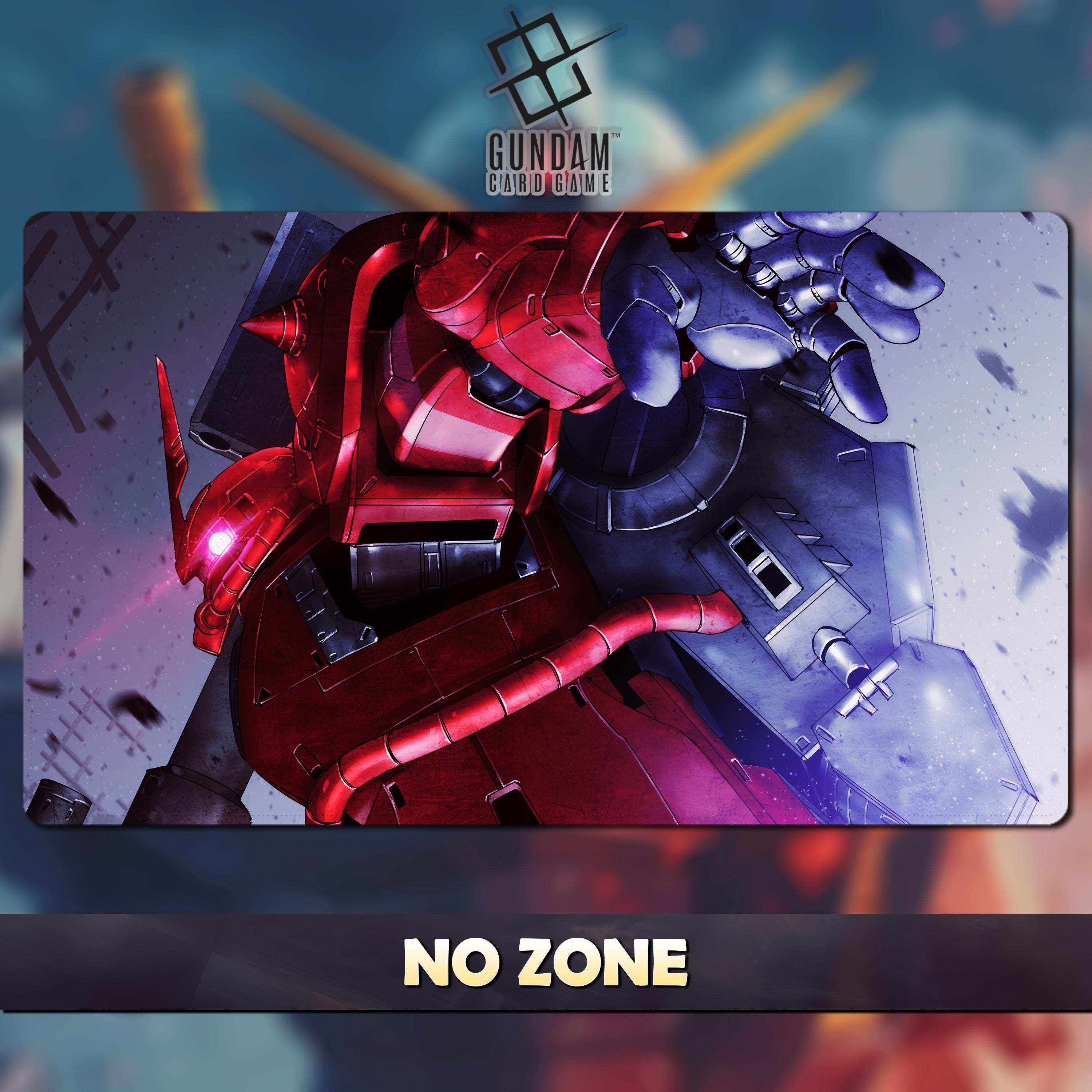 Playmat Zaku Red Gundam Card Game - Gundam TCG / 24x14 Inches